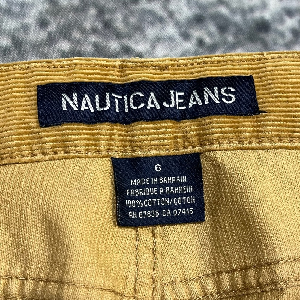 NWT Vintage Nautica Corduroy Pants Womens 6 (30x31) Tan‎ Carpenter Baggy Y2K - Picture 7 of 16